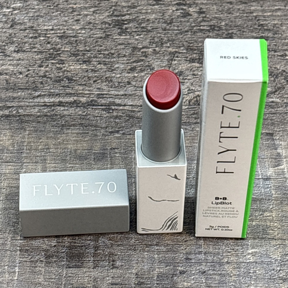 Flyte.70 Lipstick B+B.LipBlot Sheer Matte Red Skies .1 Oz New In Box